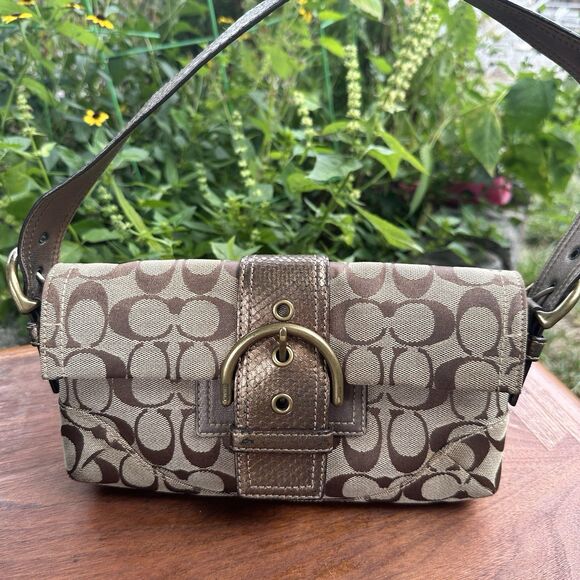 Coach Y2K Soho Signature Mini Demi Baguette Style No. 8K38 - Picture 2 of 15